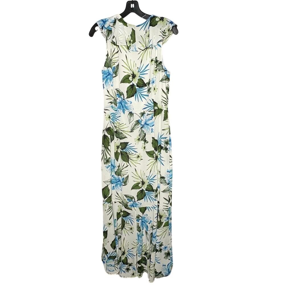 Banana Republic Floral Tropical Flutter Flowy Breezy Maxi Dress Size 10 Tall - Picture 3 of 13